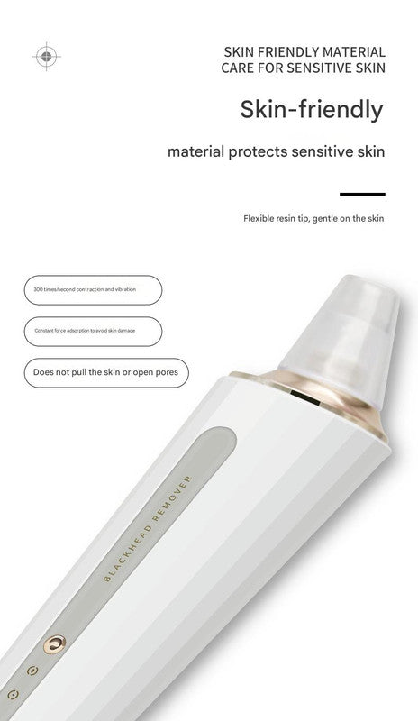 Professional Electric Blackhead Remover Vacuum - 3 Modes, 4 Suction Heads(white)