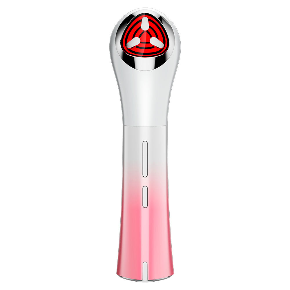 7-in-1 LED Facial Treatment Device - Microcurrent, 3D Vibration Massage for Neck, Face & Eyes(Gradient pink)