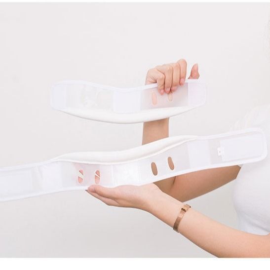 Size L White Adjustable Cervical Collar Neck Brace - Breathable Support for Pain Relief & Posture