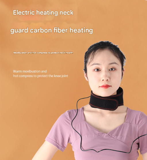 Dark Grey Heated Vibrating Neck Wrap - USB Powered Massager for Soothing Pain Relief with 3 Heat & 3 Vibration Modes