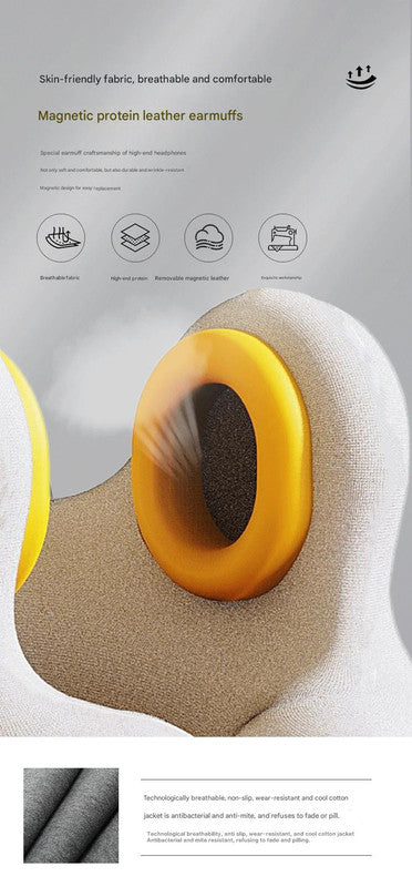 Smart Neck Pillow with Dual Noise Reduction, HIFI Bluetooth Music & Graphene Heating - Sleep Elf" Travel Pillow(black)"