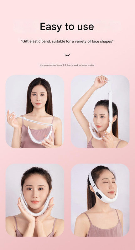 V-Line Face Shaping Massager with LED Therapy - 8 Modes & 15 Intensities for Firming & Lifting(white)