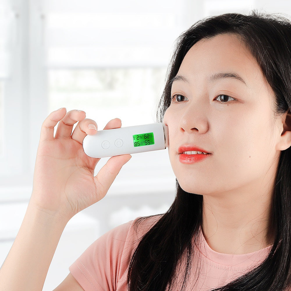 Smart Skin Analyzer with Multi-Function Detection - Measures Hydration, Oil, Elasticity, Skin Age & Fluorescent Agent Test(White)