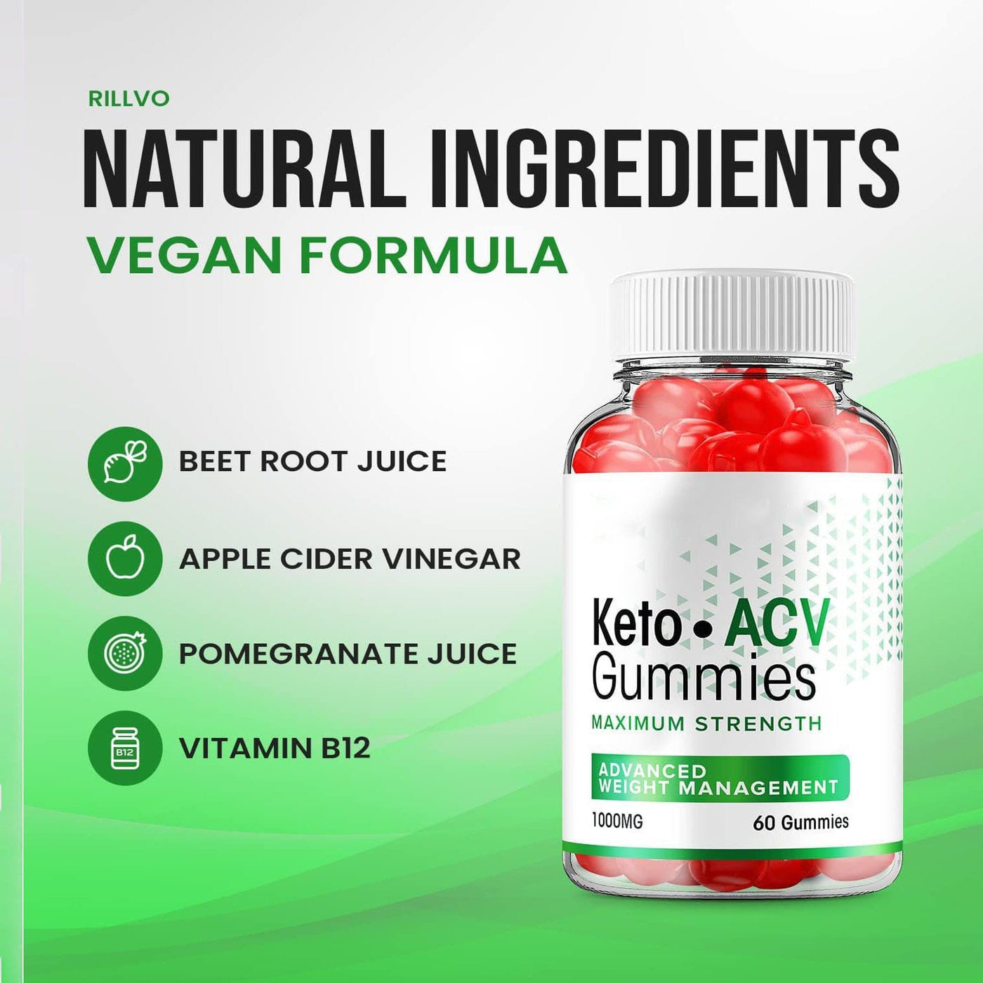 Keto ACV Gummy 60Count HotSale AppleCiderVinegar Gummies DirectSell