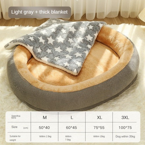 Removable And Washable Dog Bed Warm Cat Bed For Sleeping