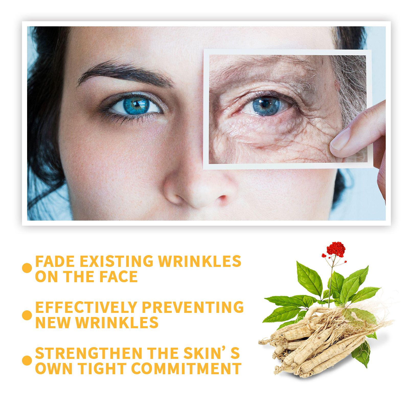 EELHOE Ginseng Essence For Fading Fine Lines, Firming Face, And Moisturizing Skin Serum - Rswank