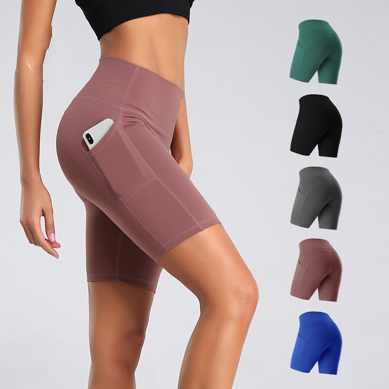 High Waist Fitness Gym Workout Leggings With Pockets Athletic Yoga Pants Slim Hips Lifting Pants