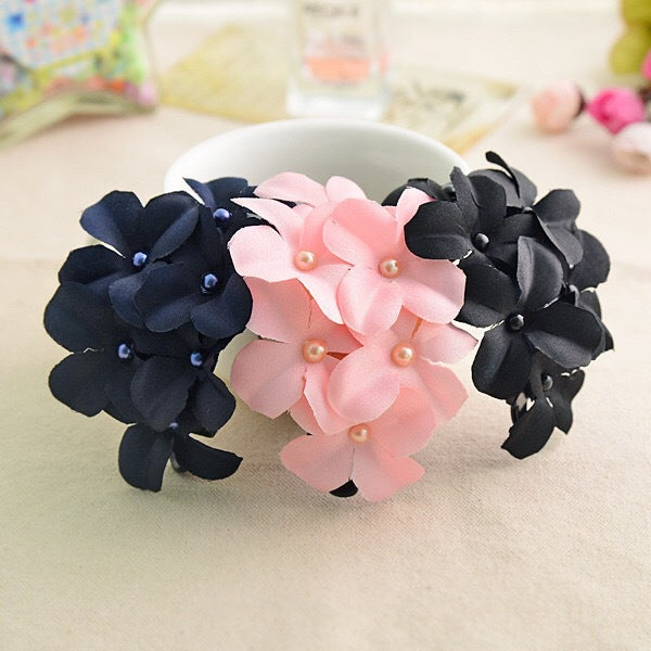 Ladies Handmade Fabric Six Flower Hair Accessories Rswank