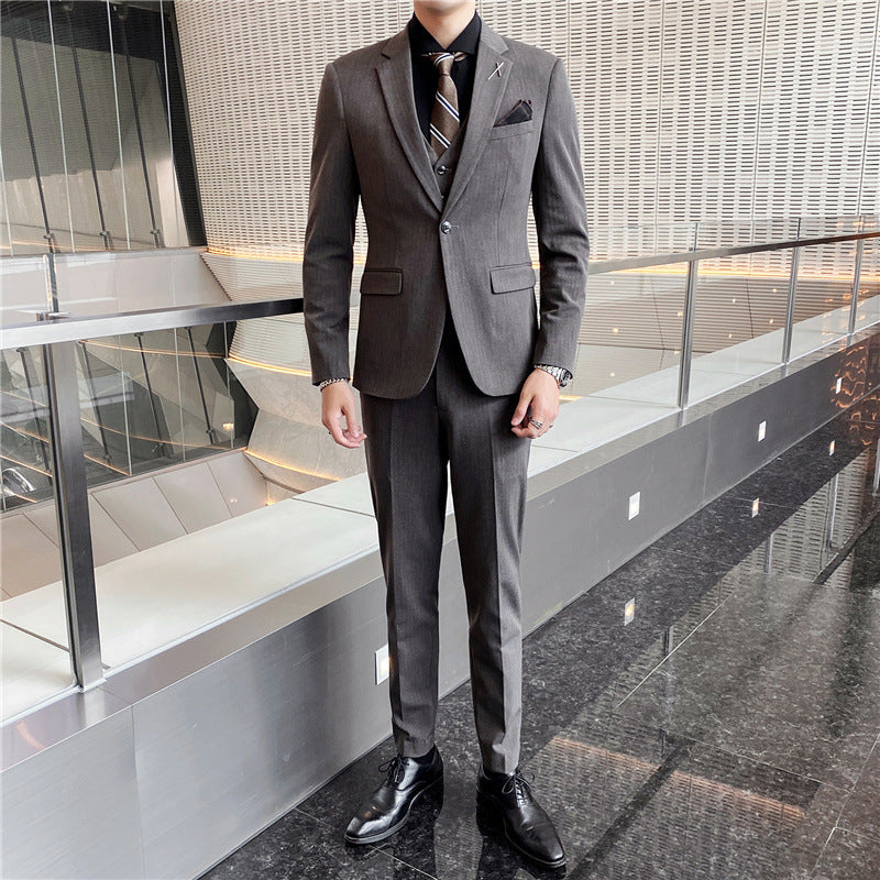 Men three-piece casual slim business  casual and wedding small suit jacket