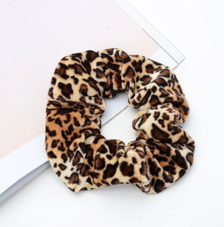 Vintage leopard spotted hair circle fabric hair accessory Rswank