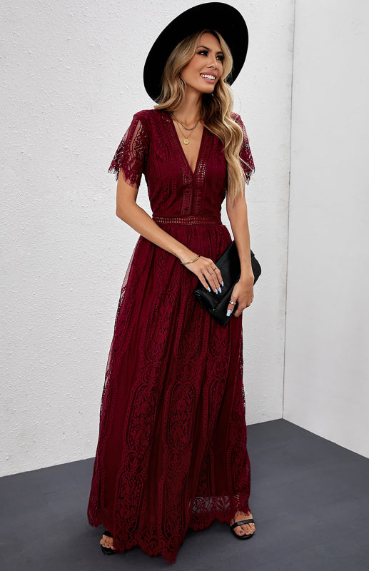 Women's  Fill Your Heart Lace Maxi Dress kakaclo