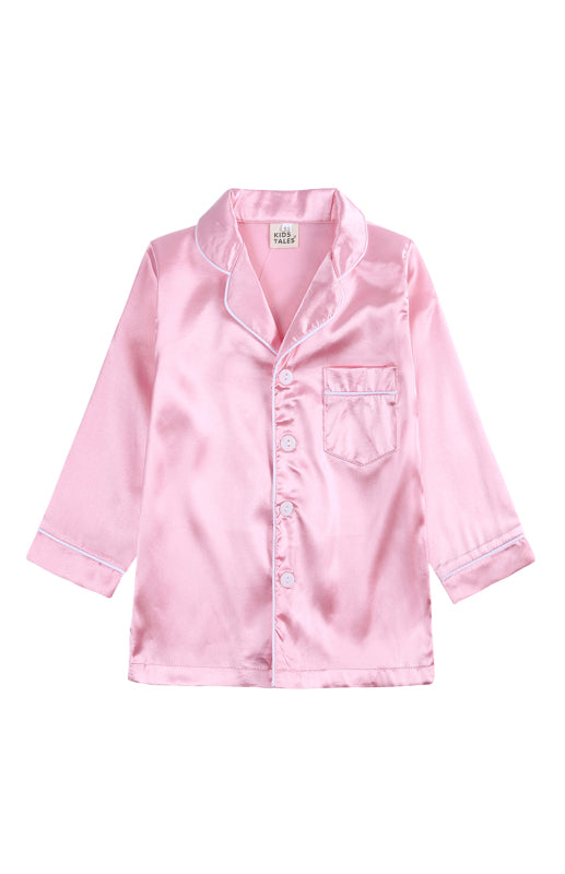 Children's Satin Long Sleeve Home Pyjama Sets