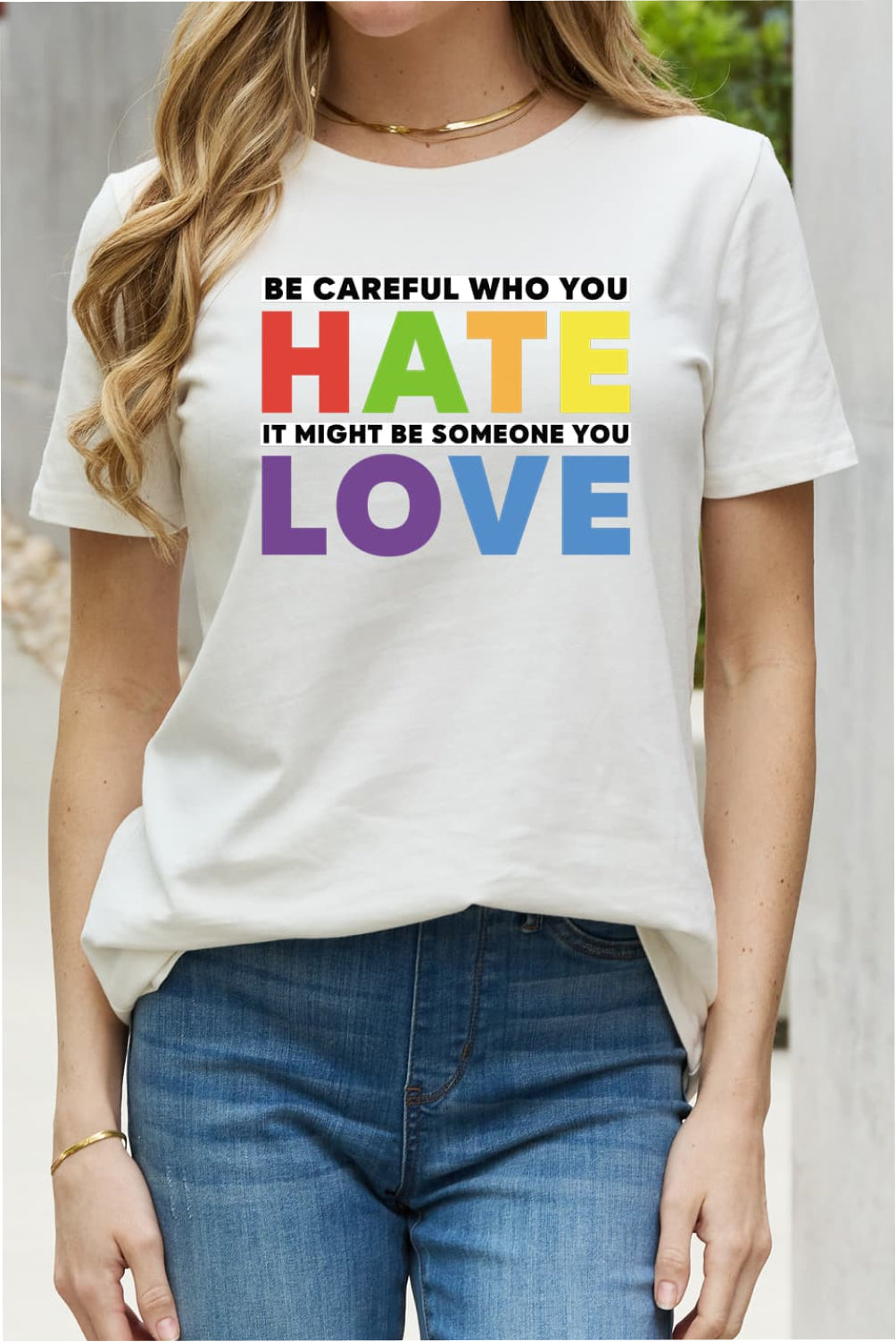 Simply Love Full Size Slogan Graphic Cotton Tee