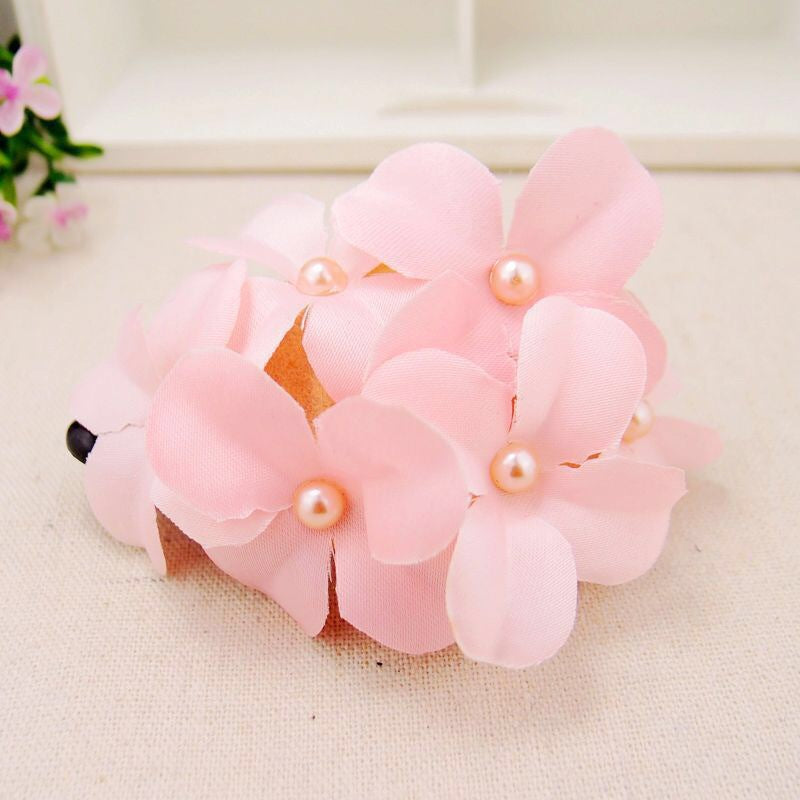 Ladies Handmade Fabric Six Flower Hair Accessories Rswank