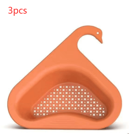 Household Sink Hanging Fruit And Vegetable Filter Water Drain Basket Kitchen Dry And Wet Separation Swan Drain Basket Rswank