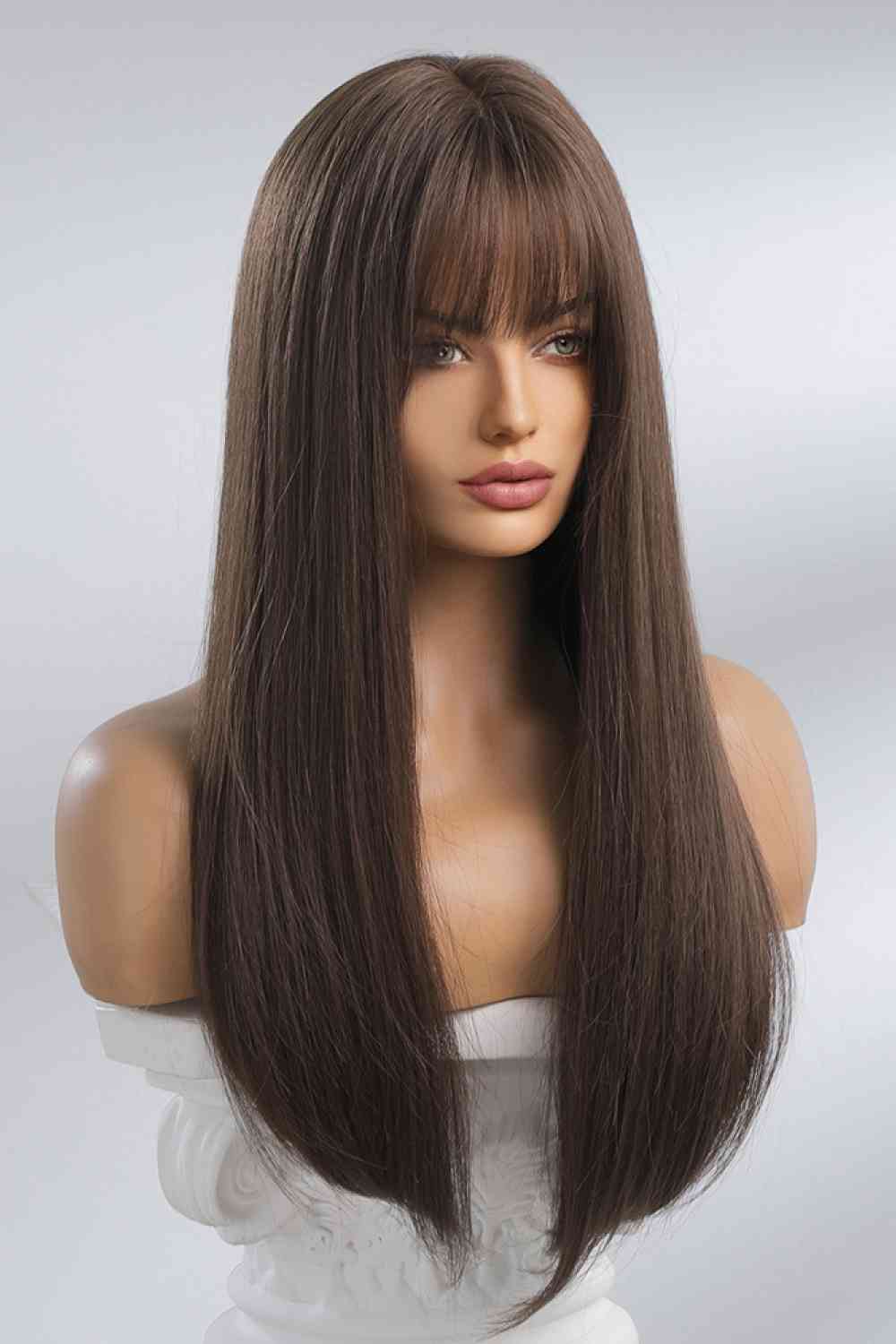 Full Machine Long Straight Synthetic Wigs 26''