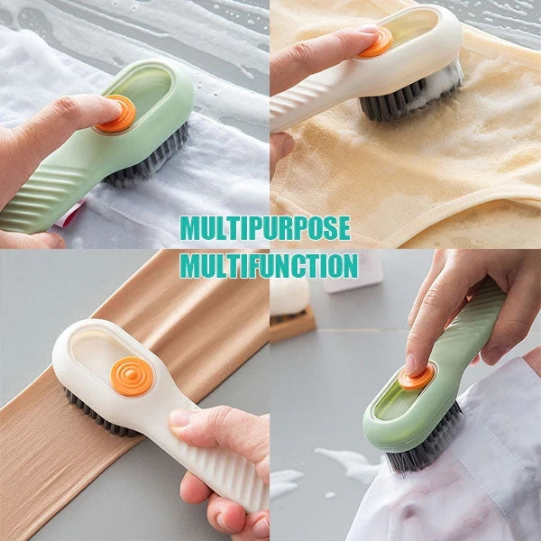 Multifunctional Soft-bristled Shoe Brush Long Handle Brush Automatic Liquid Adding Shoe Clothing Board Brush Cleaning Tool Rswank
