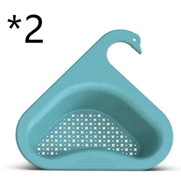 Household Sink Hanging Fruit And Vegetable Filter Water Drain Basket Kitchen Dry And Wet Separation Swan Drain Basket Rswank
