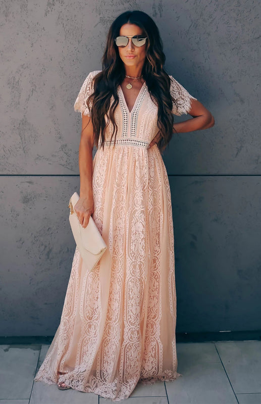 Women's  Fill Your Heart Lace Maxi Dress kakaclo