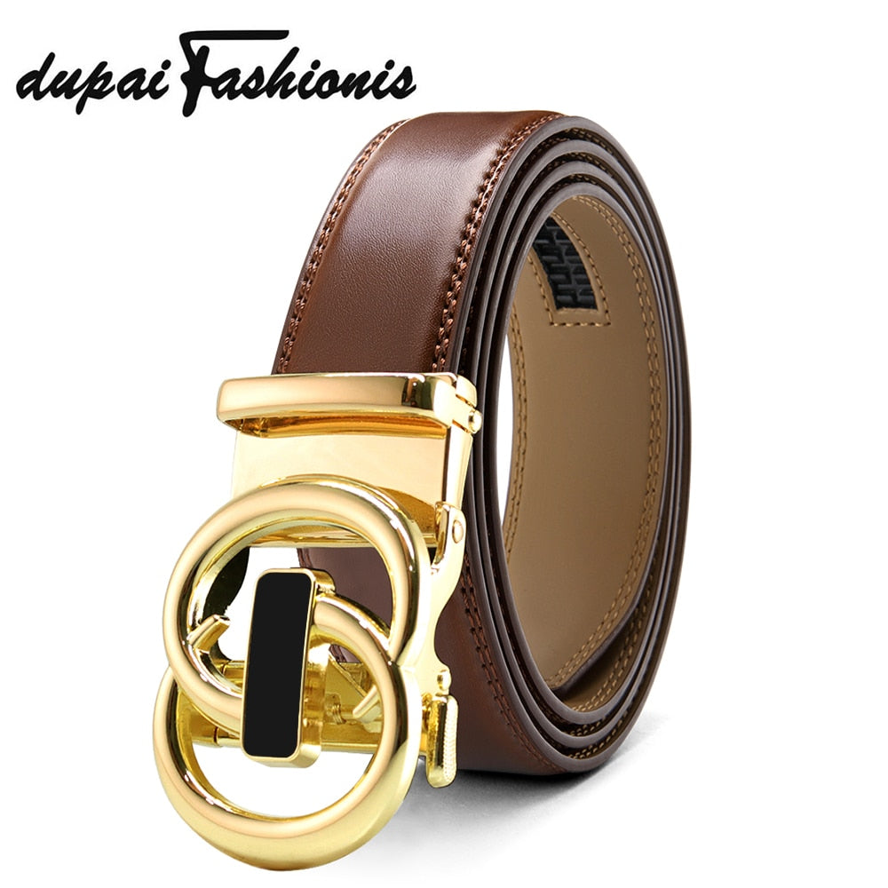 DUPAI FASHIONIS Leather Belt Men Luxury Strap Male Belts For Men New Fashion Classic Rswank
