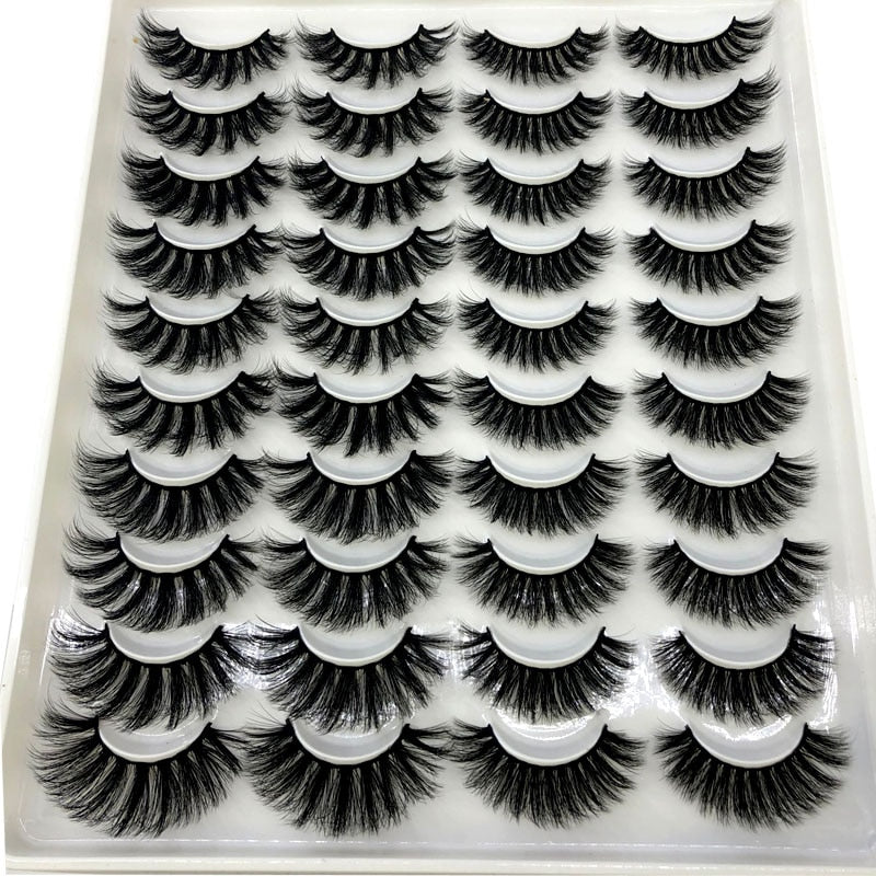 New 20 pairs natural false eyelashes fake lashes long makeup 3d mink eyelashes eyelash extension Rswank