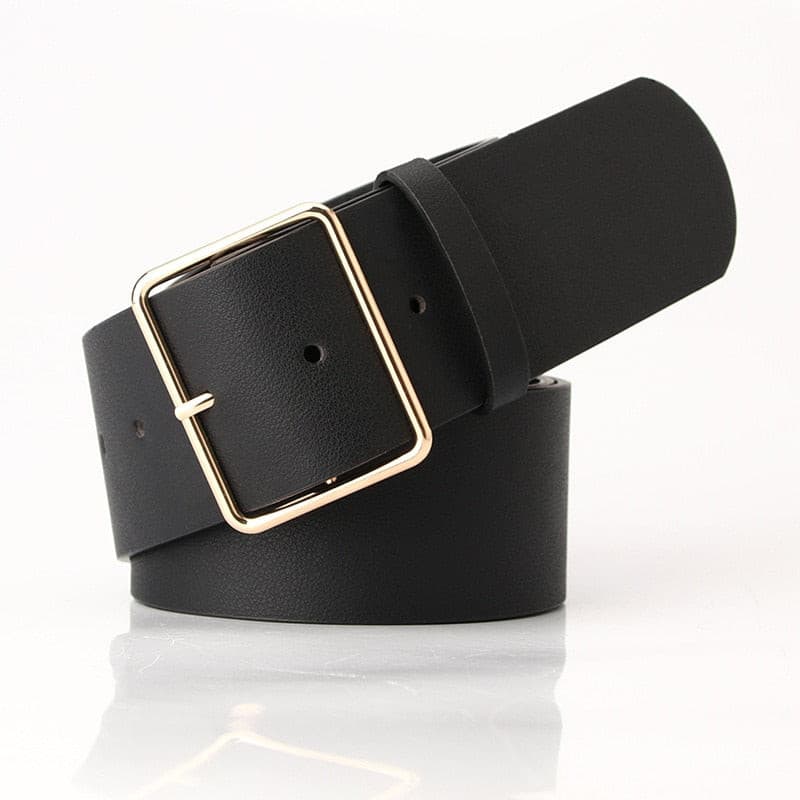 New Fashion 5cm Wide Black Red Leather Female Ladies Belts Rswank