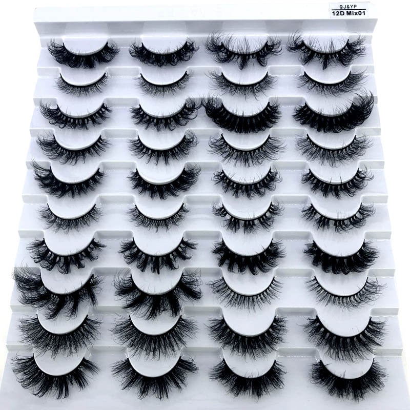 New 20 pairs natural false eyelashes fake lashes long makeup 3d mink eyelashes eyelash extension Rswank