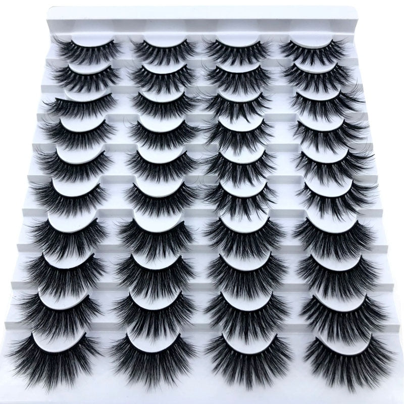 New 20 pairs natural false eyelashes fake lashes long makeup 3d mink eyelashes eyelash extension Rswank