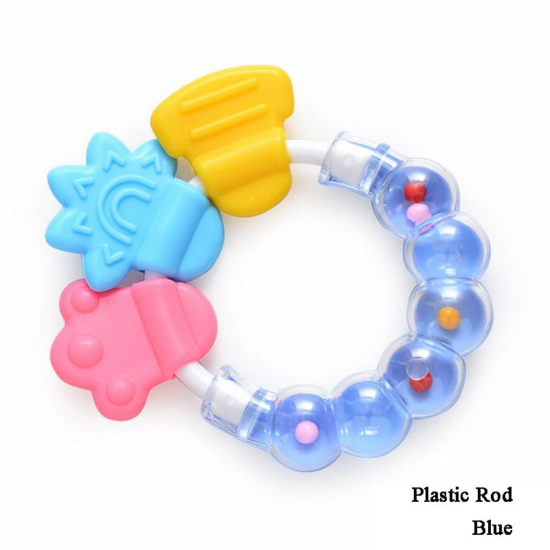 2022 Baby Rattles Toys Newborn Baby Rattles Teether Toy Teeth Biting Rswank