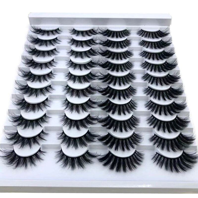 New 20 pairs natural false eyelashes fake lashes long makeup 3d mink eyelashes eyelash extension Rswank