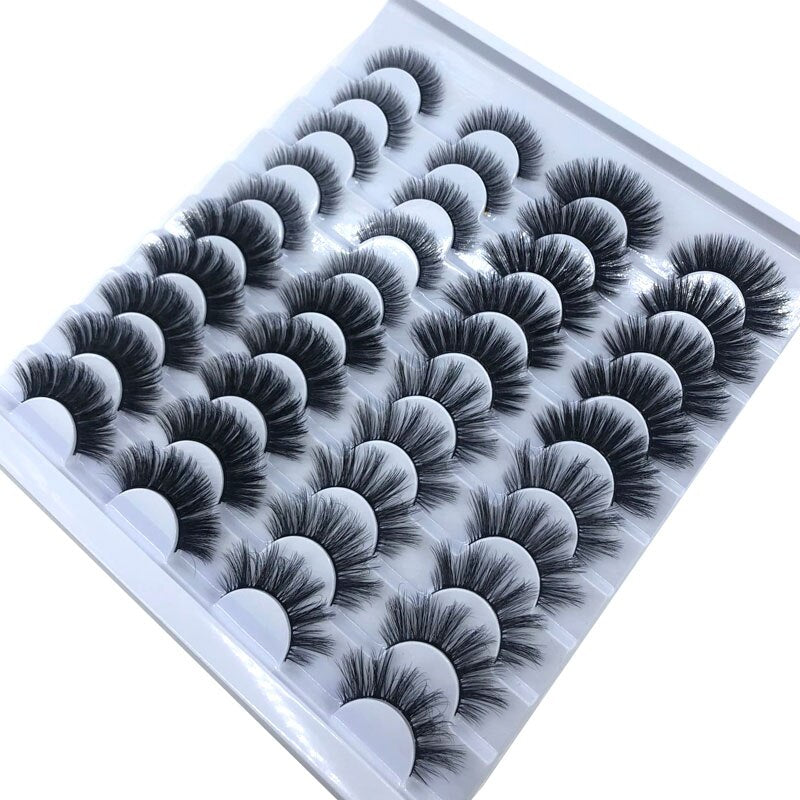 New 20 pairs natural false eyelashes fake lashes long makeup 3d mink eyelashes eyelash extension Rswank