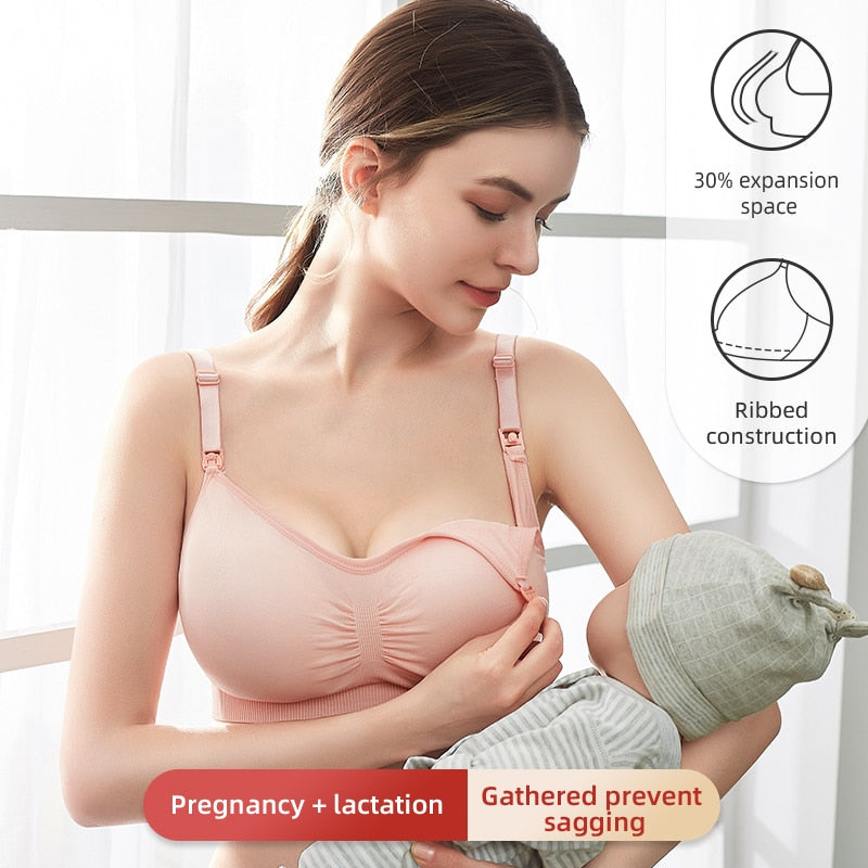 High Quality Plus Size Nursing Bra Breathable Women Breastfeeding Underwear Seamless Maternity Bra Push Up Rswank