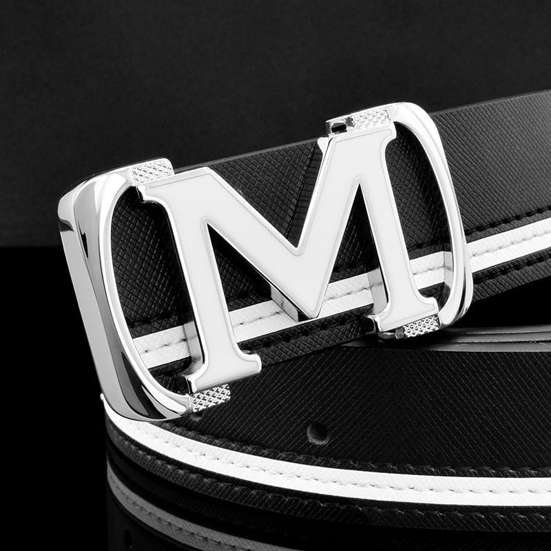 Casual white  mens belt  M  genuine leather belt fashion luxury Rswank