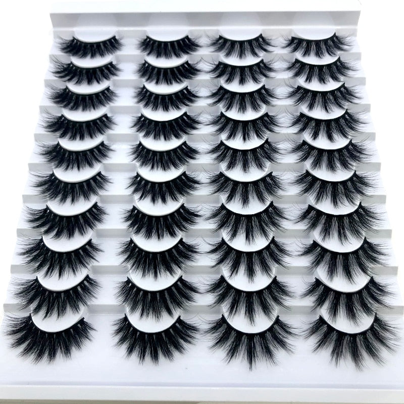 New 20 pairs natural false eyelashes fake lashes long makeup 3d mink eyelashes eyelash extension Rswank