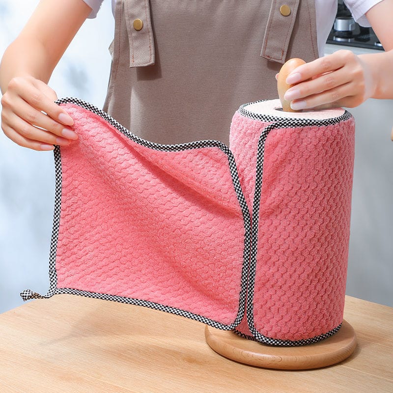 Kitchen daily dish towel, dish cloth, kitchen rag, non-stick oil, thickened table cleaning cloth, absorbent scouring pad Rswank