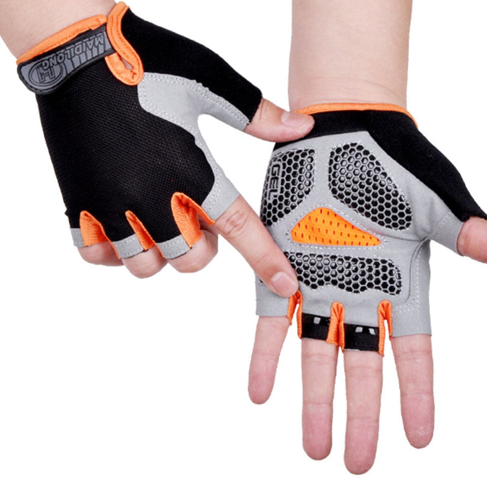 HOT Cycling Anti-slip Anti-sweat Men Women Half Finger Gloves Breathable Anti-shock Sports Gloves Bike Bicycle Glove Rswank