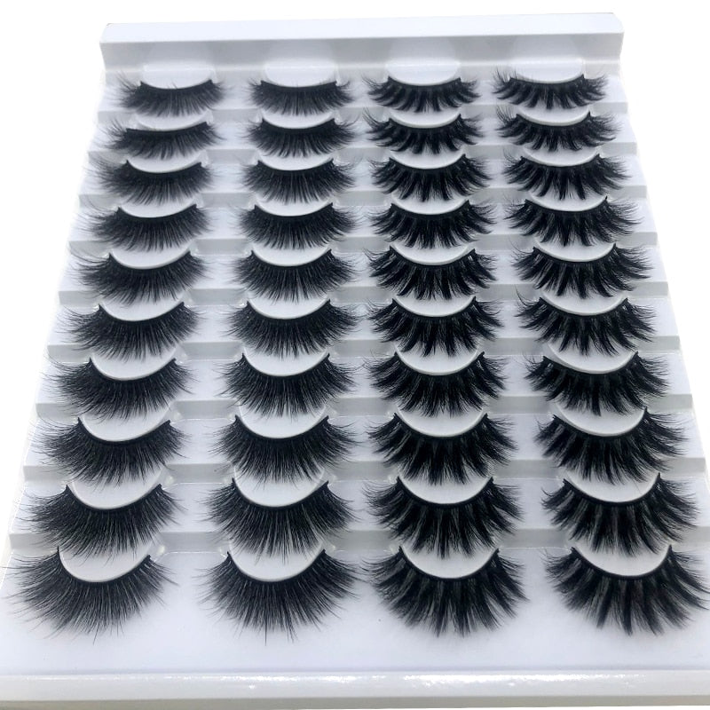 New 20 pairs natural false eyelashes fake lashes long makeup 3d mink eyelashes eyelash extension Rswank