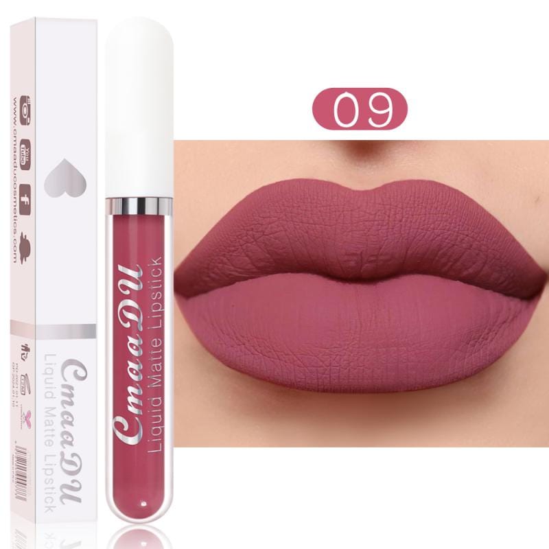 CmaaDu 18 Colors Long Lasting Lip Gloss Matte Velvet Liquid Lipstick Waterproof Moisturizing Lip Makeup Cosmetic TSLM1 Rswank