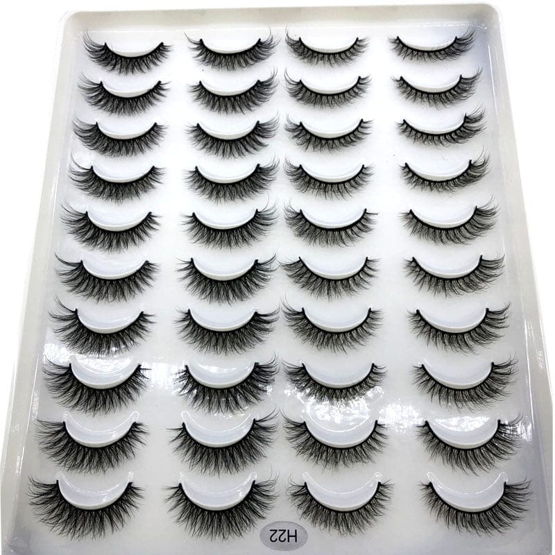 New 20 pairs natural false eyelashes fake lashes long makeup 3d mink eyelashes eyelash extension Rswank