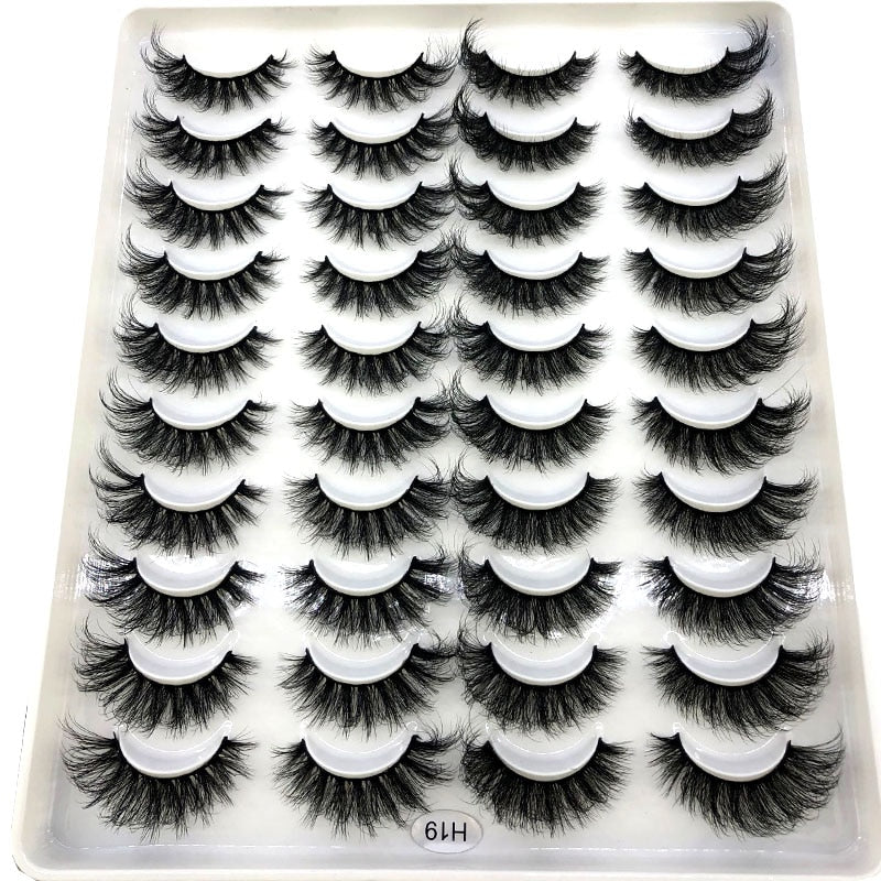 New 20 pairs natural false eyelashes fake lashes long makeup 3d mink eyelashes eyelash extension Rswank