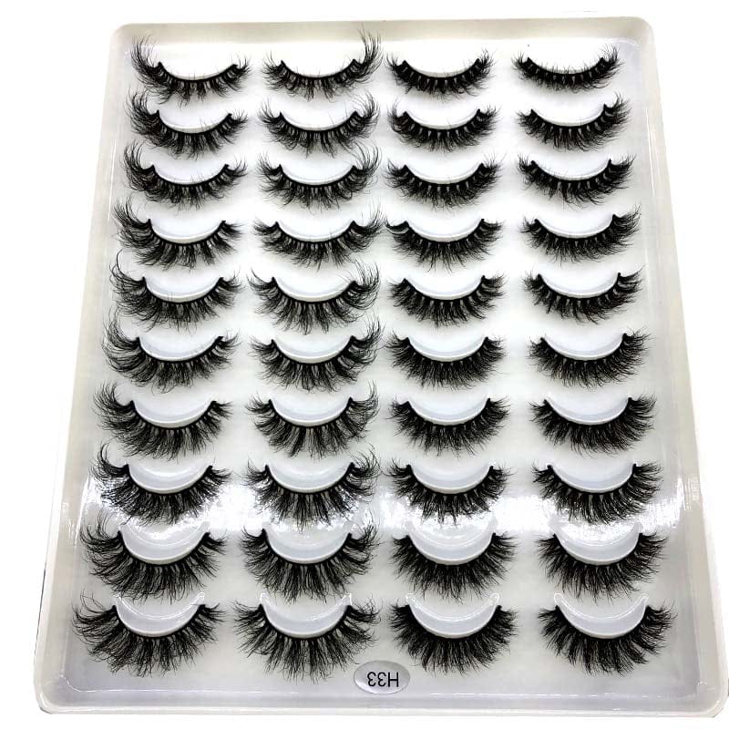 New 20 pairs natural false eyelashes fake lashes long makeup 3d mink eyelashes eyelash extension Rswank