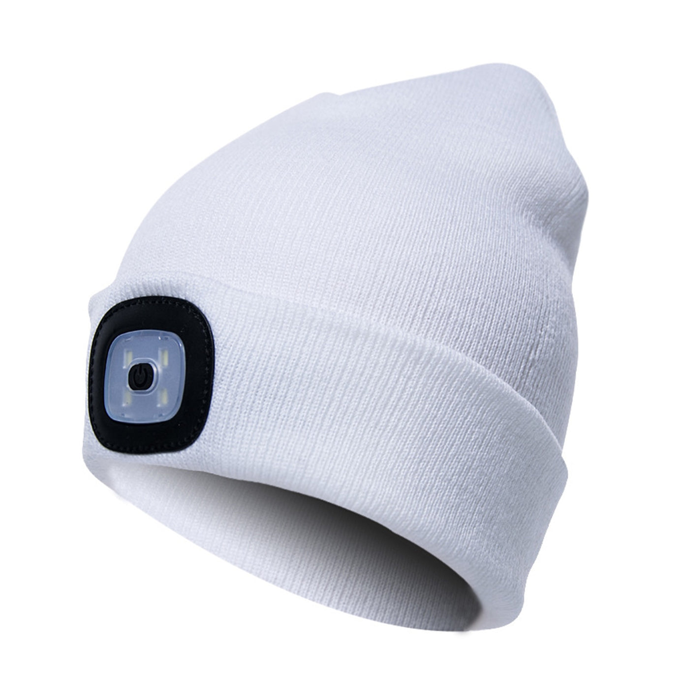 Unisex Winter LED Light Luminous Warm Knitted Hat Outdoor Camping Head Lamp Cap Rswank