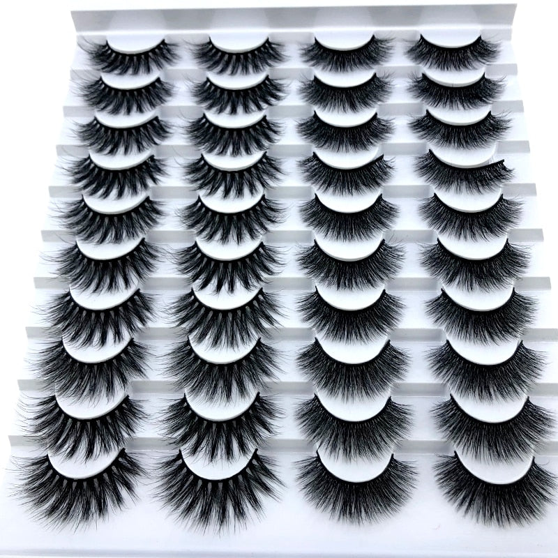 New 20 pairs natural false eyelashes fake lashes long makeup 3d mink eyelashes eyelash extension Rswank