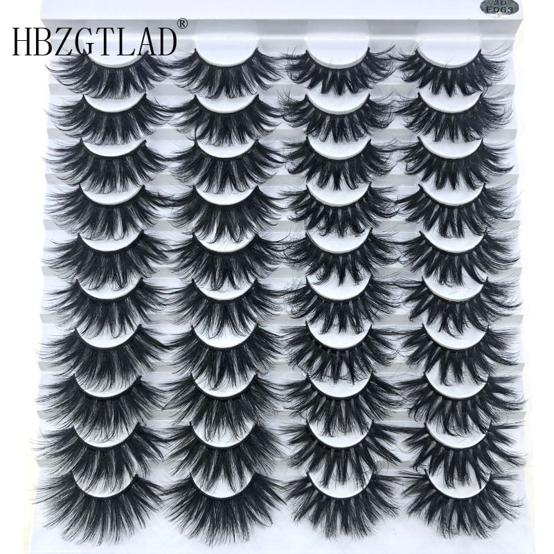 New 20 pairs natural false eyelashes fake lashes long makeup 3d mink eyelashes eyelash extension Rswank