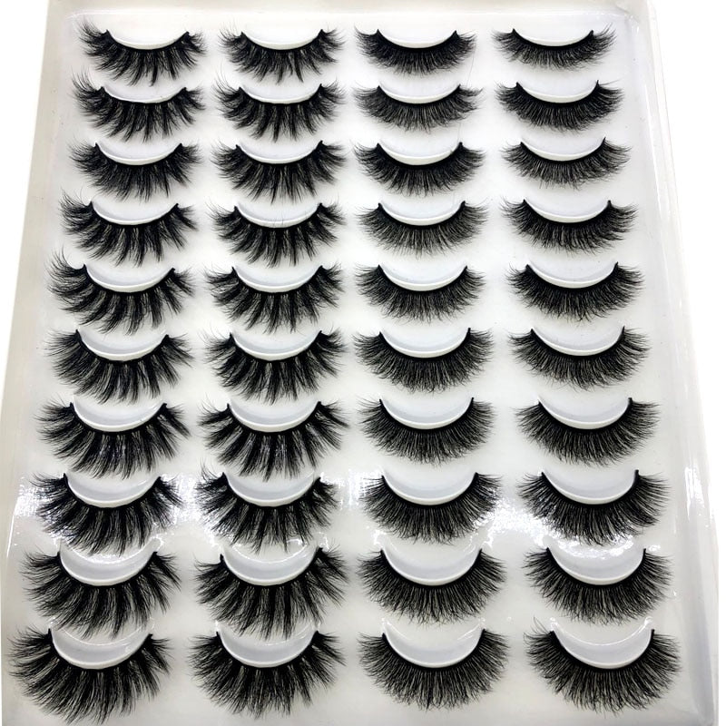 New 20 pairs natural false eyelashes fake lashes long makeup 3d mink eyelashes eyelash extension Rswank