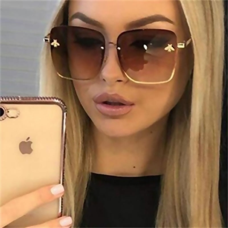 2022 New Fashion Lady Oversize Rimless Square Rswank