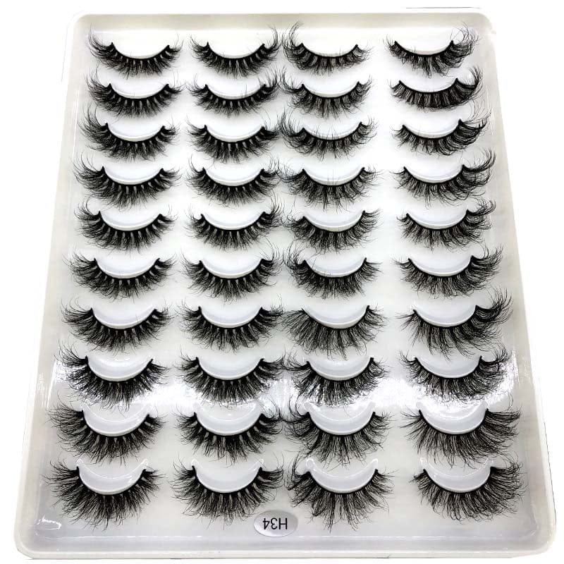 New 20 pairs natural false eyelashes fake lashes long makeup 3d mink eyelashes eyelash extension Rswank