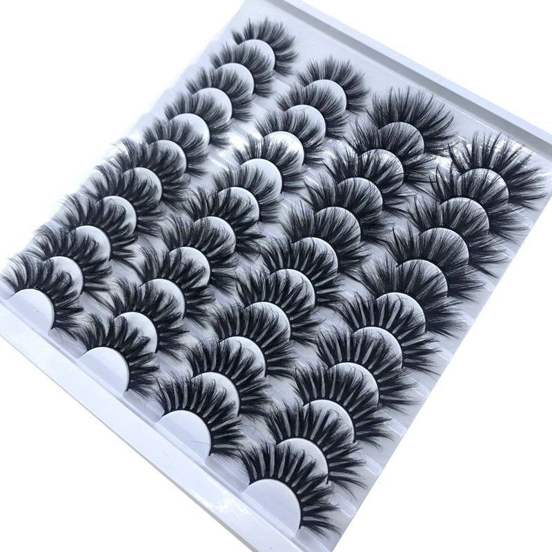 New 20 pairs natural false eyelashes fake lashes long makeup 3d mink eyelashes eyelash extension Rswank