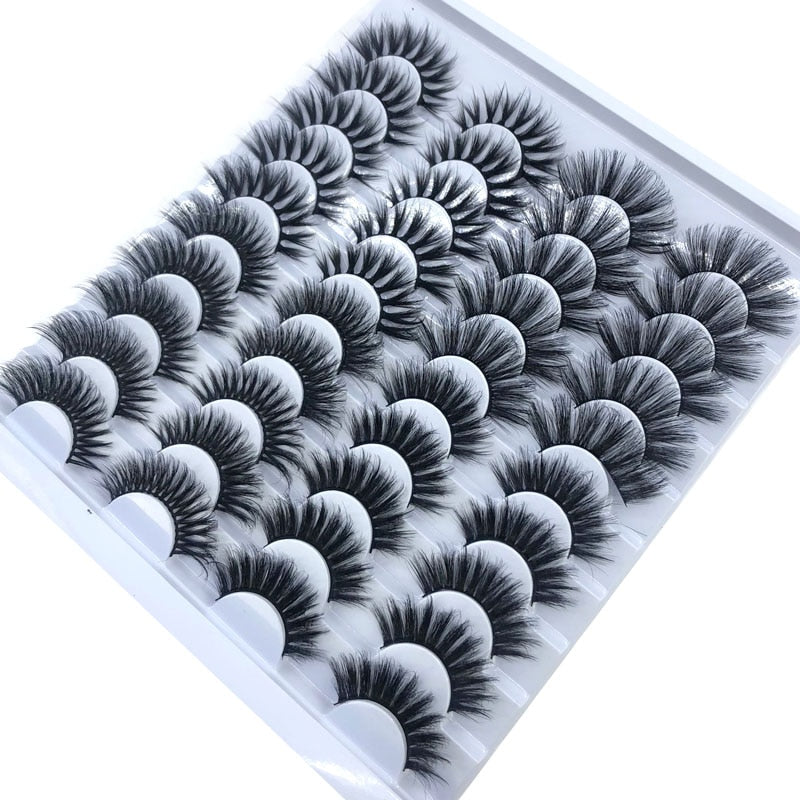 New 20 pairs natural false eyelashes fake lashes long makeup 3d mink eyelashes eyelash extension Rswank