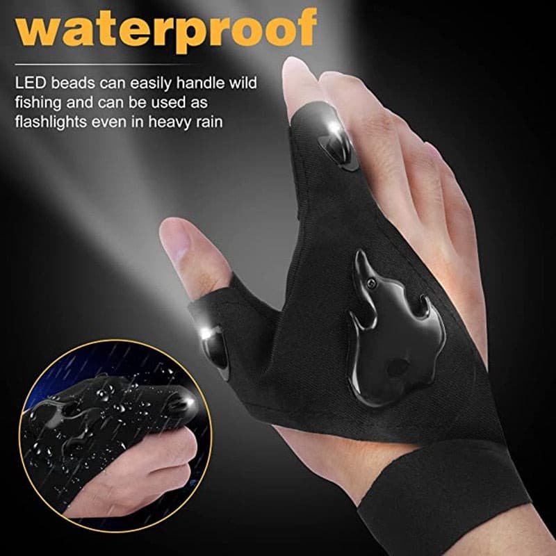 LED Flashlight Gloves USB Rechargeable Hands Free Light Gloves Gift Outdoor Camping Fishing Gadgets Tools Rswank